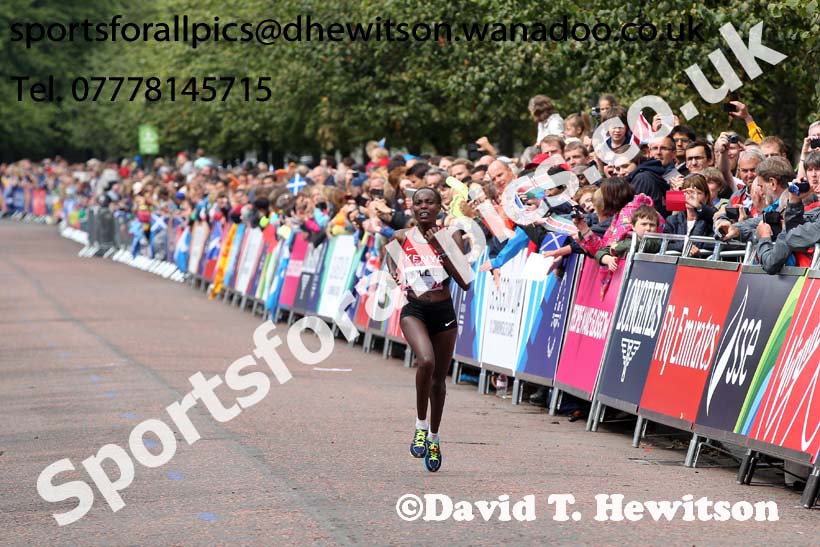 Caroline Kilel (Kenya) 2nd in the womens Commonwealth Games Marathon, Glasgow. Photo: David T. Hewitson/Sports for All Pics